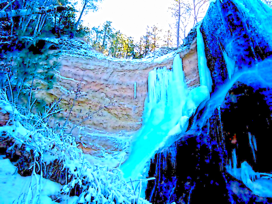 Smith Falls in Winter photograph taken while filming Niobrara jewel of the North 