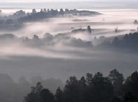 foggy Niobrara valley