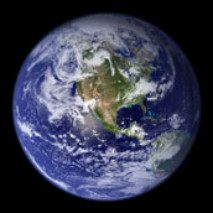 beautiful earth globe blue white green courtesy NASA